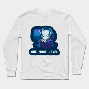 Cute funny Cat Kitten gaming animal lover quote artwork Long Sleeve T-Shirt